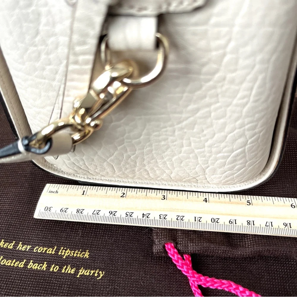 Kate Spade ♠️ Perri Lane bubbles leather Delaney purse in a natural white color. - Picture 9 of 16
